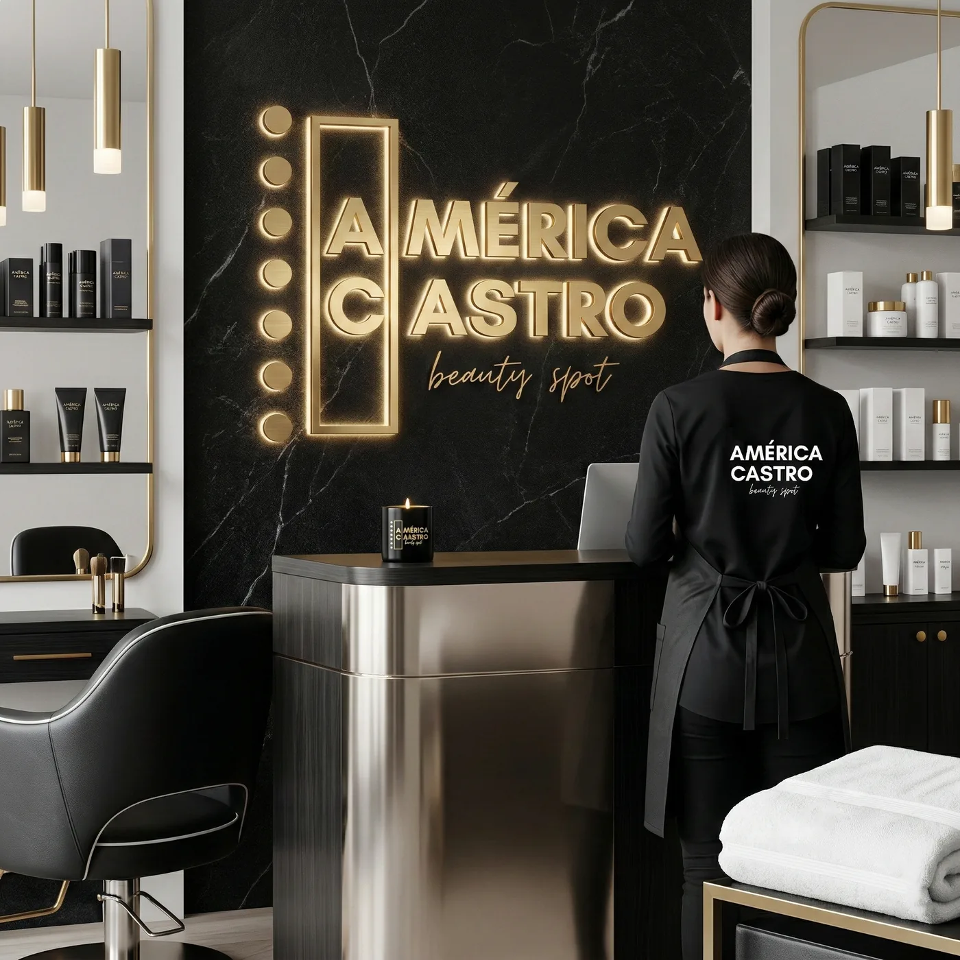 Identidad de marca para América Castro, por Nesvann