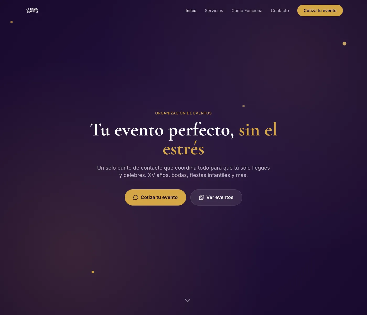 Sitio web de La Combi Perfecta, por Nesvann